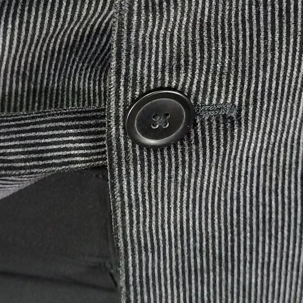 Van Heusen Studio Men's Sport Coat Blazer Two Button DK Gray Corduroy Cotton 48R